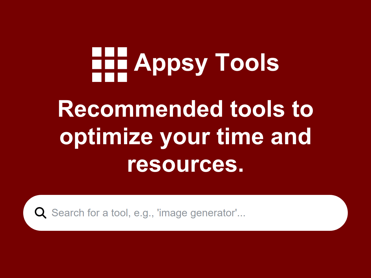 Appsy Tools · Recommended tools to optimize your time and resources ...