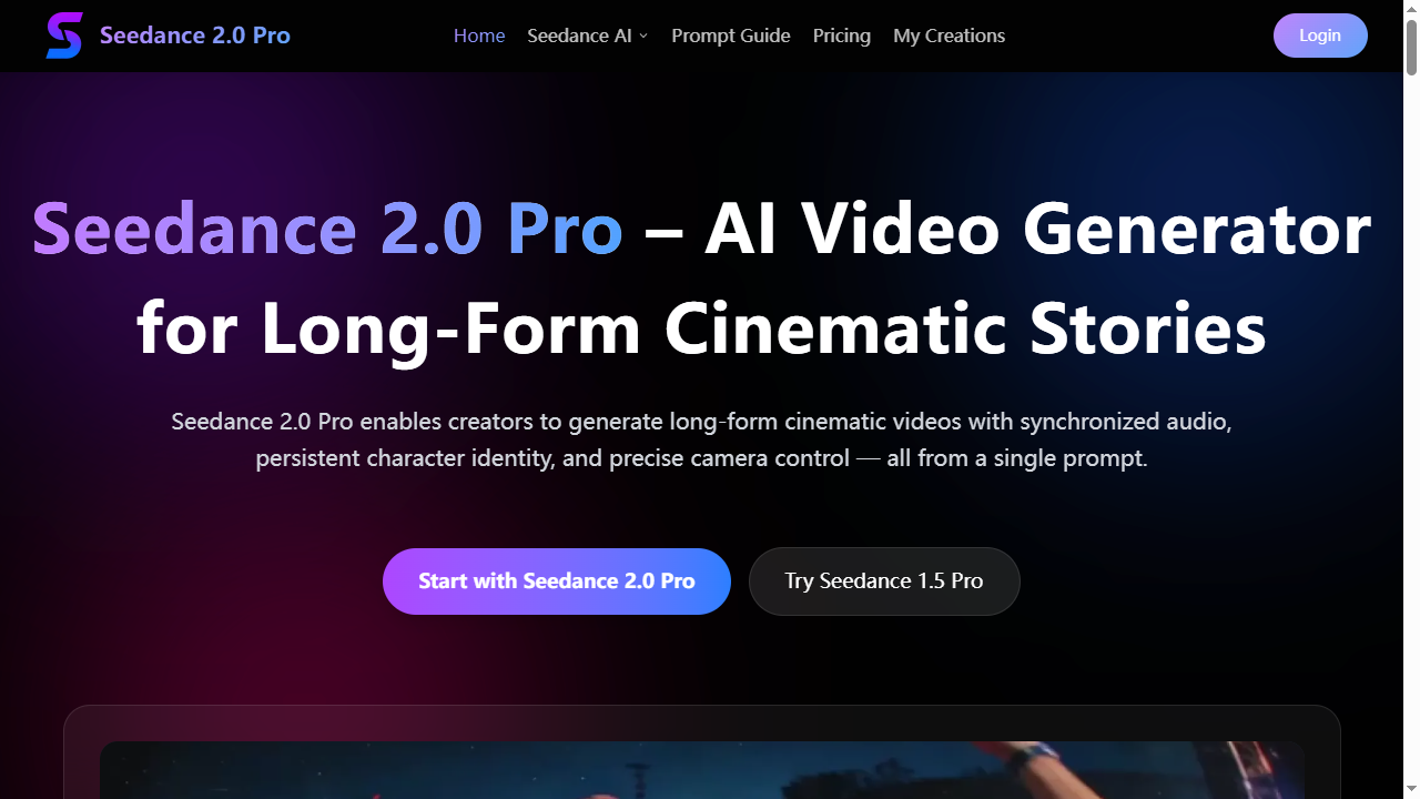 Seedance 2.0 Pro AI Video Generator · Advanced AI video generator that ...