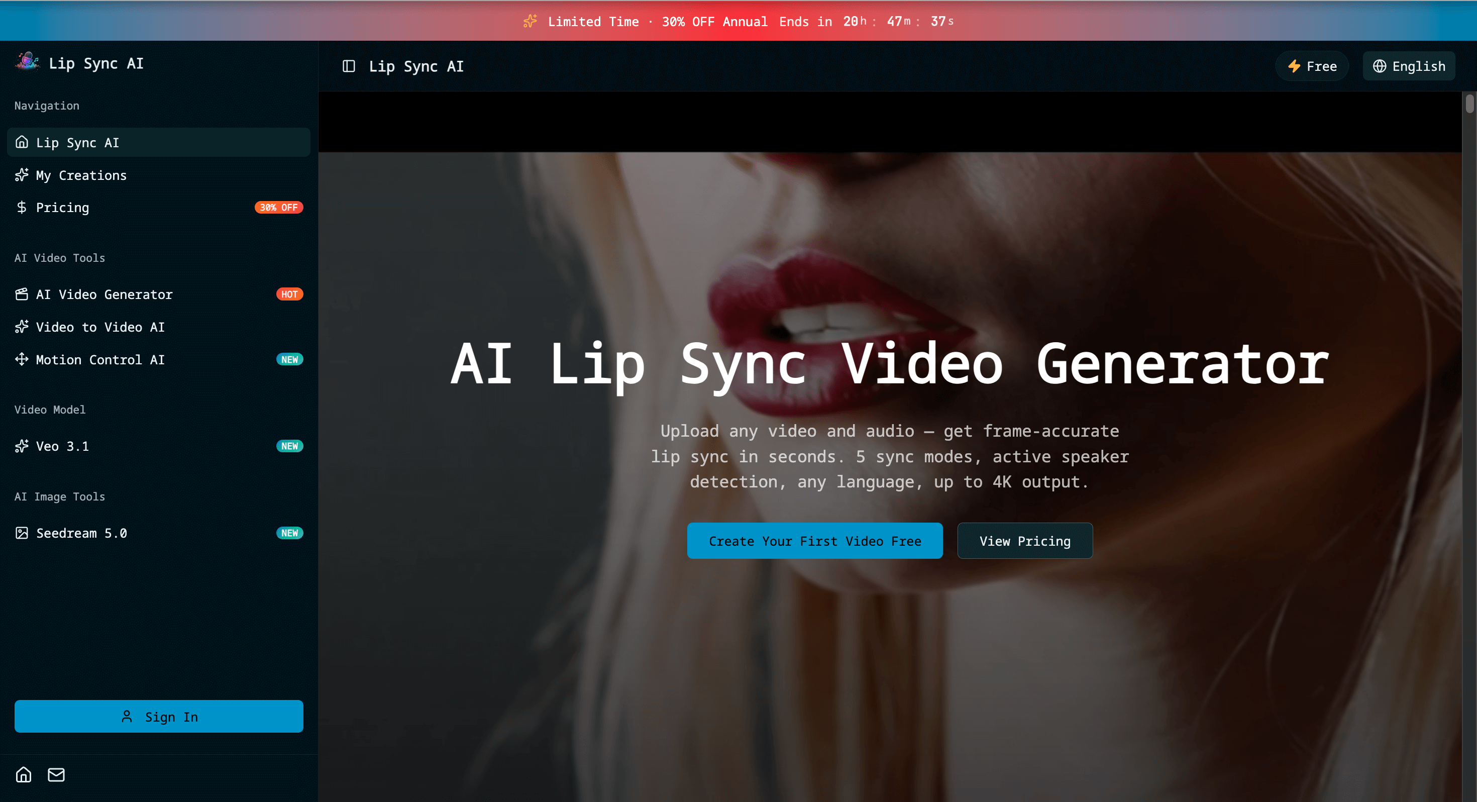 Lip Sync AI · AI-powered lip sync video generation with frame-accurate ...
